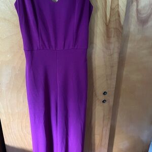 Marshalls Purple V-neck Pleated Jumpsuit Cocktail